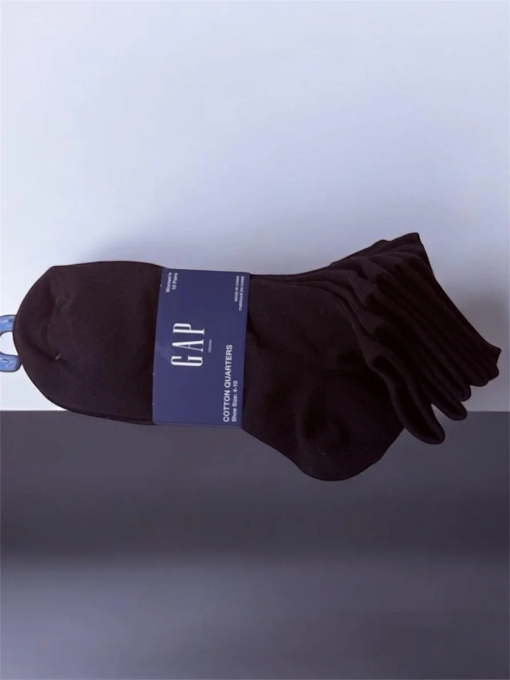 GAP women Black cotton quarters 10 pairs